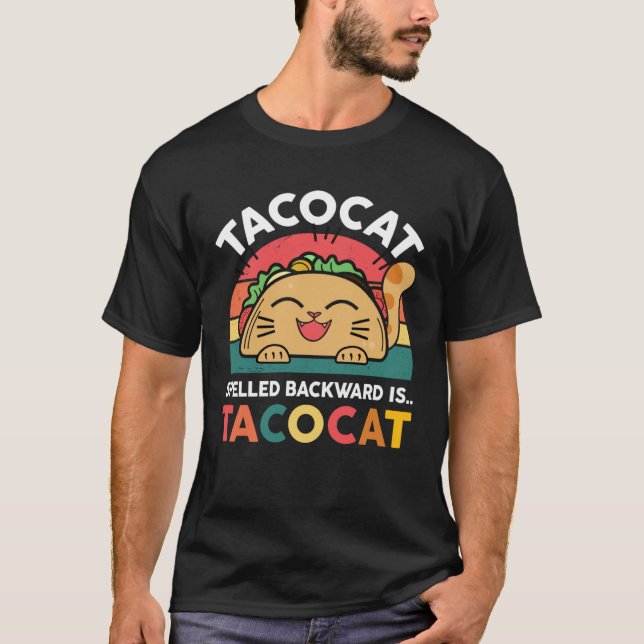 T-shirt Cinco De Mayo Tacocat Spelled Backward  Kid Toddle (Devant)
