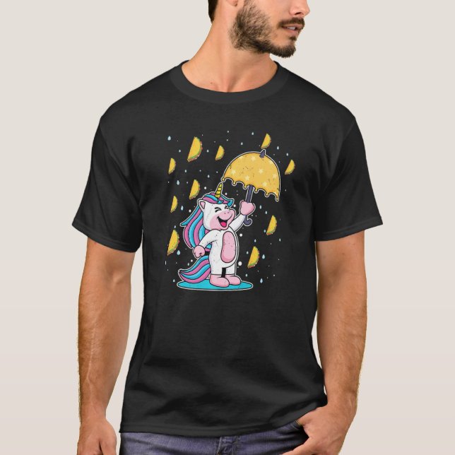 T-shirt Cinco De Mayo Tee Pluie Tacos Unicorn Parapluie (Devant)