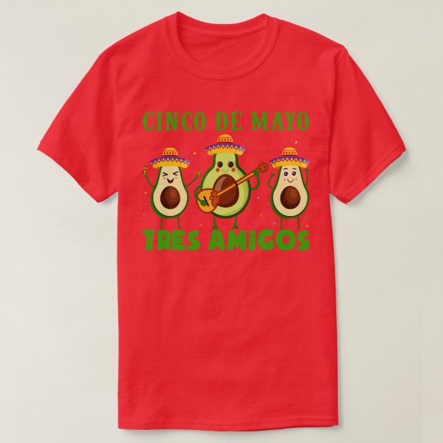 T-shirt Cinco De Mayo Tres Amigos (Design devant)