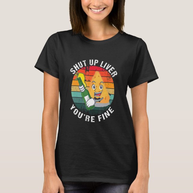 T-shirt Cinco De Mayo Whiskey Bière Boire Fermé Foie (Devant)