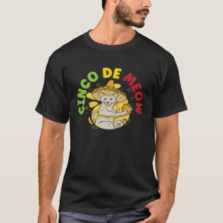 T-shirt Cinco de Meow Cat  Mexico Pride Mexican Cinco De M