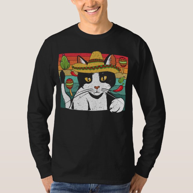 T-shirt Cinco de Meow Cat  Mexico Pride Mexican Cinco De M (Devant)