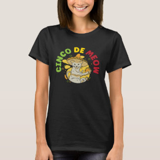 T-shirt Cinco de Meow Cat  Mexico Pride Mexican Cinco De M