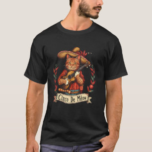 T-shirt Cinco De Meow Chat Drôle Cinco De Mayo Hommes Femm