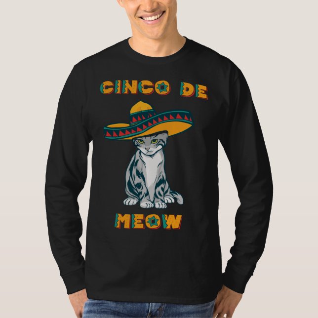 T-shirt Cinco de Meow Cinco de Mayo Fifth May Mexico Fiest (Devant)