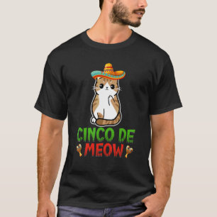 T-shirt Cinco De Meow Cute Cinco De Mayo Sombrero Taco Cat