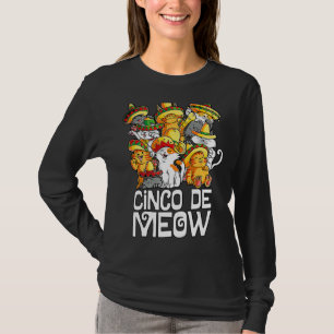 T-shirt Cinco De Meow Mayo Cat Sombrero Mexicain Taco Cinc