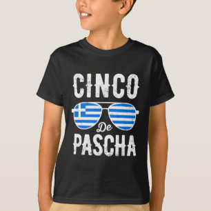 T-shirt Cinco De Pascha Drapeau Grèce Drôle Pâques Grec Ci