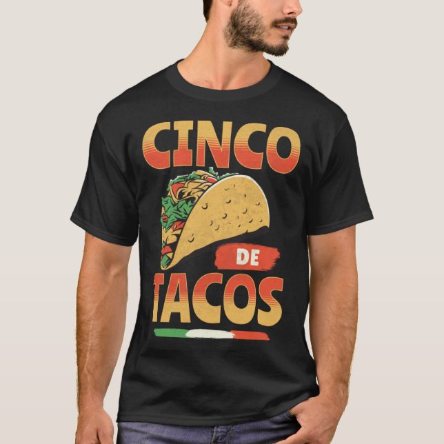 T-shirt Cinco de Tacos  Cinco de Mayo Pun Saying Taco (Devant)