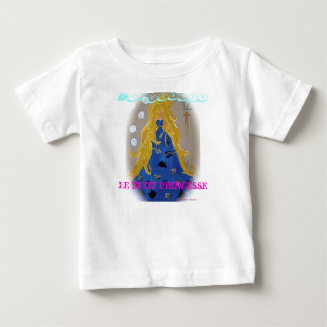 t-shirt Cinderela "Le petit princesse" infantil (Devant)