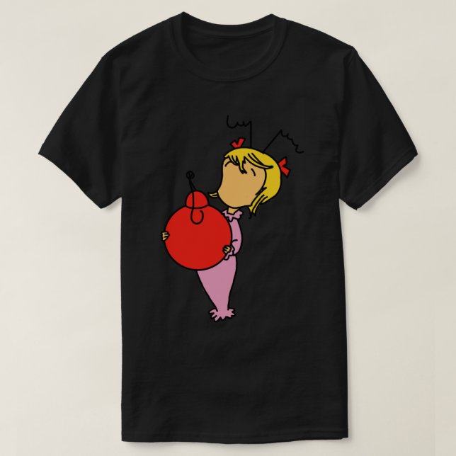 T-shirt Cindy Lou Qui Sticker (Design devant)