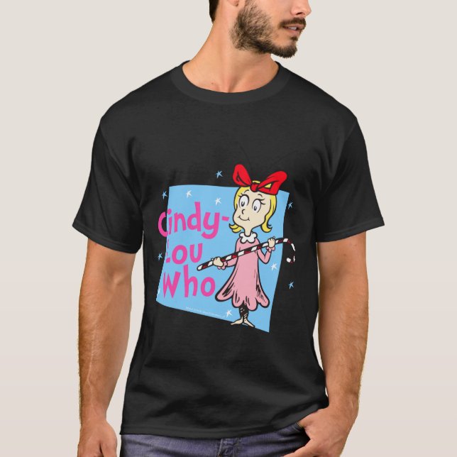 T-shirt Cindy Lou Who Candy Cane  (Devant)