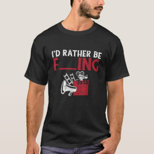 T-shirt Cinéaste Rétro Drôle Je Préfère Filmer
