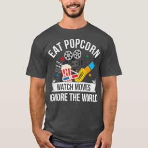 T-shirt Cinema Ticket Snack Retro Popcorn