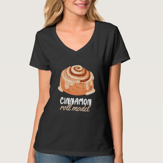 T-shirt Cinnamon Roll Models Cinnamon Roll Baking Premium (Devant)