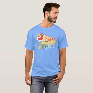 T-shirt cinq cafés et une pièce en t d'hommes de livre