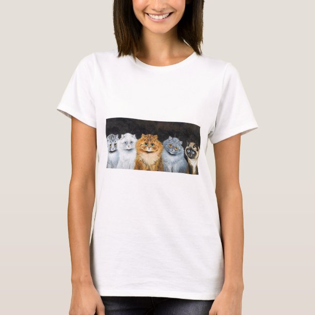 T-shirt Cinq chats, Louis Wain (Devant)