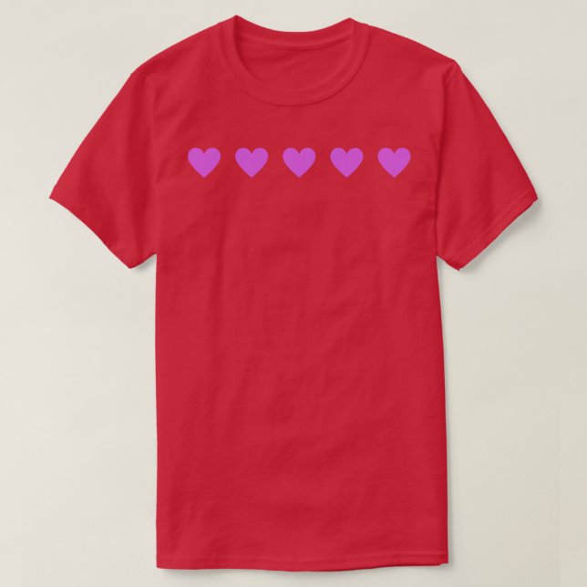 T-shirt cinq coeurs (Design devant)