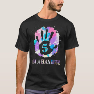 T-shirt Cinq Je suis une poignée 5 ans Anniversaire Tie Dy