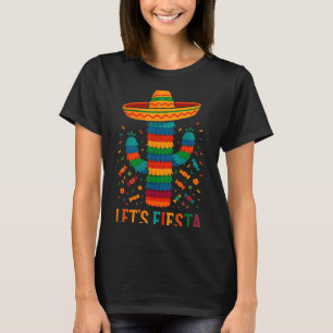 T-shirt Cinq mai mexicain cactus fête drôle letsCinco