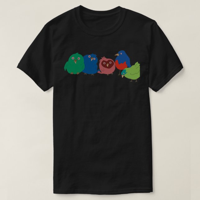T-shirt Cinq oiseaux (Design devant)