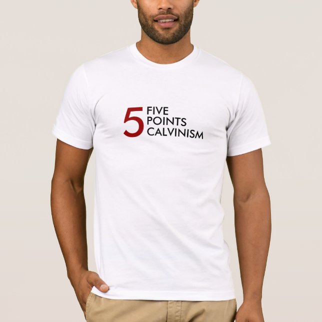 T-SHIRT CINQ, POINTS, CALVINISM, 5 (Devant)