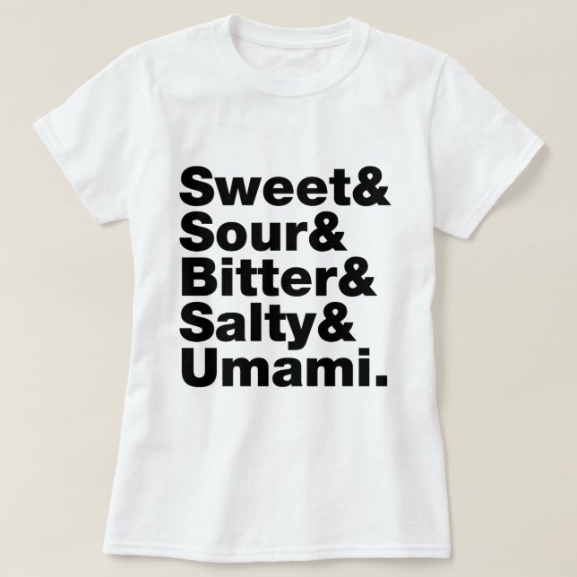 T-shirt Cinq saveurs de base (Design devant)