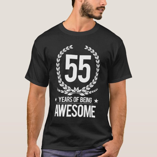 T-shirt cinquante-cinquième Anniversaire (55 ans d'être (Devant)