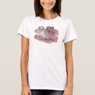 T-shirt Cinquante et un fabuleux coup de pinceau d'or Rose