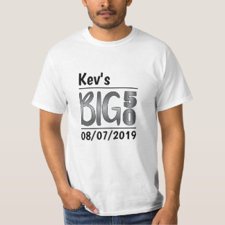 T-shirt Cinquantième anniversaire personnalisé de mâle