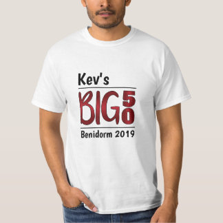 T-shirt Cinquantième anniversaire personnalisé de mâle