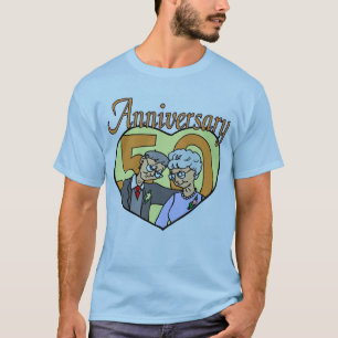 T-shirt cinquantième Cadeaux d'anniversaire de mariage