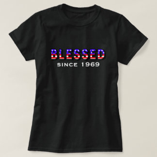 T-shirt cinquantième Couleur 1969 des Etats-Unis BÉNIE par