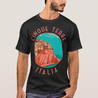 T-shirt Cinque Terre Italie Cercle en détresse
