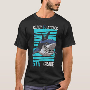 T-shirt Cinquième année prête à attaquer la journée scolai