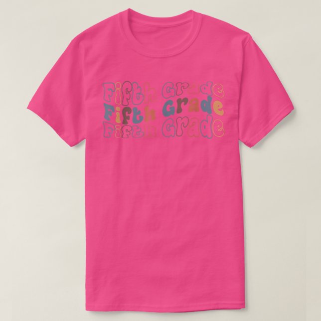 T-shirt Cinquième année Retour à l'école pour enseignants  (Design devant)
