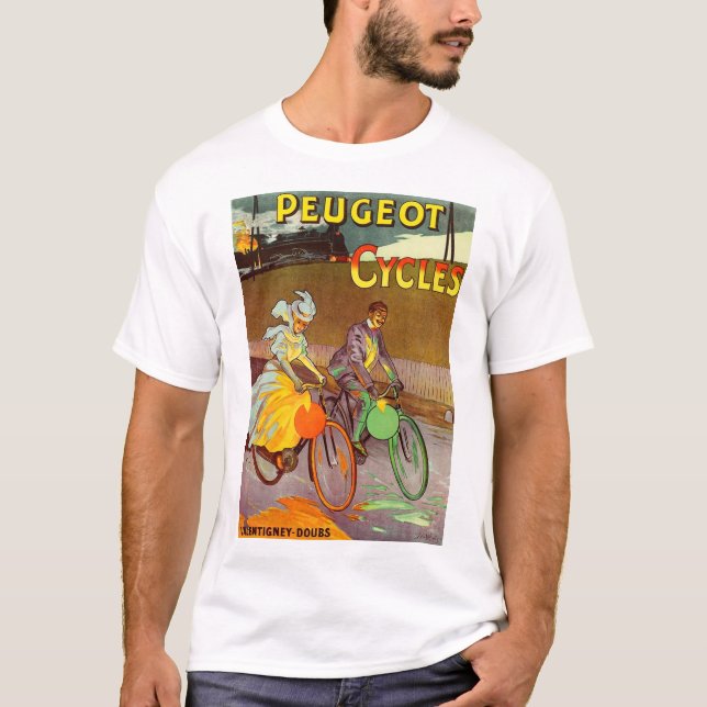 T-shirt circa 1900 Peugeot bicyclettes et (Devant)