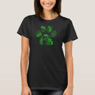 T-shirt Circuit Cybertechnologie verte Chien Chien Chien C