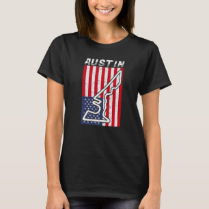 T-shirt Circuit de course de Formule d'Austin Texas voitur