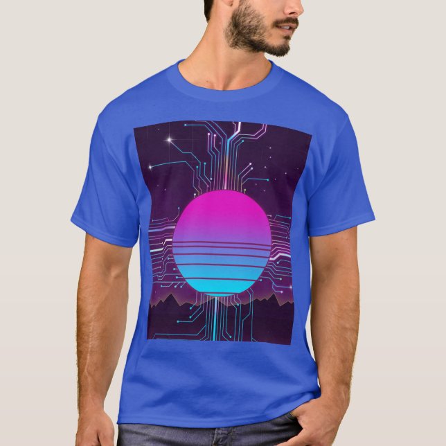 T-shirt Circuits of the Sun Vaporwave (Devant)