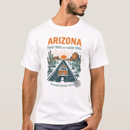 T-shirt Circuits routiers rétro en Arizona, déserts conçus