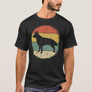 T-shirt Circulaire rétro Allemand Berger propriétaire Chie