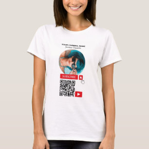 T-shirt Circulé Photo & QR Code, Youtube - Vlogger