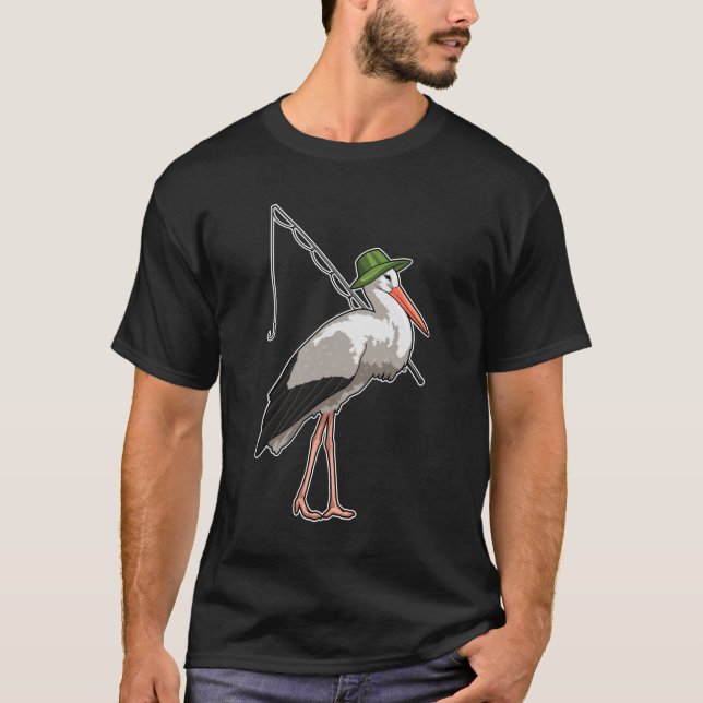 T-shirt Cire à la pêche avec canne à pêche (Devant)
