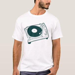 T-shirt Cire de la vieille école / Tourne-disque