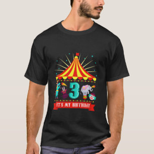 T-shirt Cirque Carousel Enfants 3e anniversaire Carnival 3