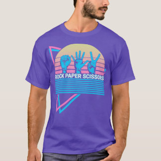 T-shirt Ciseaux de papier roche Rétro