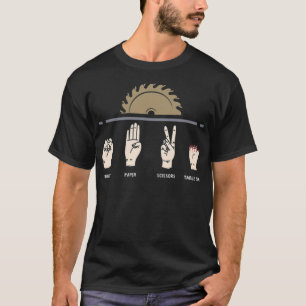 T-shirt Ciseaux de papier roche Table fête d'anniversaire 