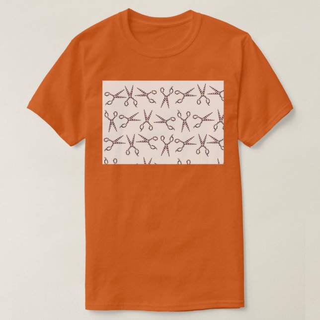 T-shirt Ciseaux de poteau en barbier Motif tendance de cou (Design devant)