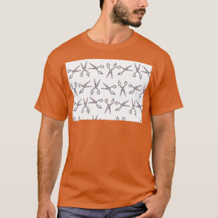 T-shirt Ciseaux de poteau en barbier Motif tendance de cou